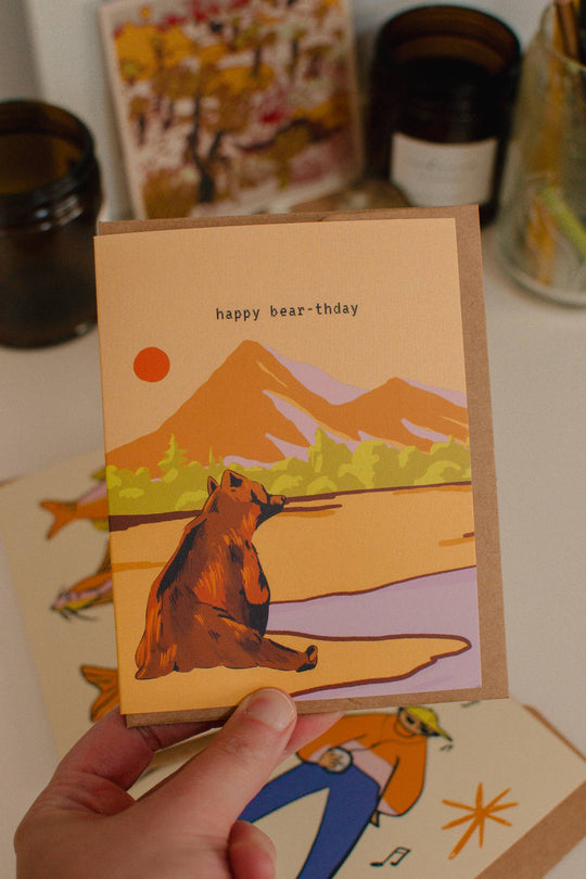 Happy Bear-thday Card | Outdoors Bear Birthday Greeting Card