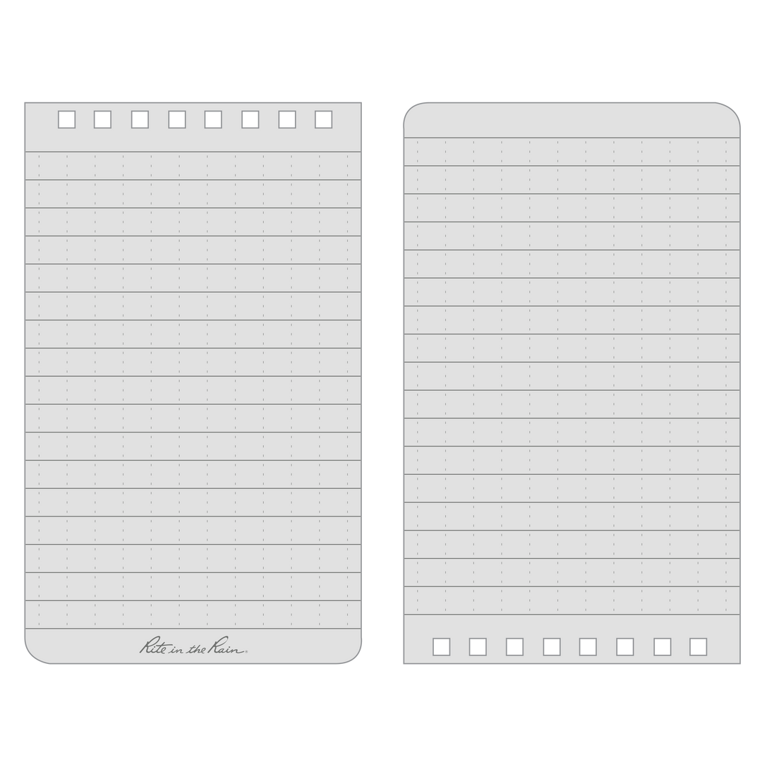 Rite in the Rain 3" x 5" Top Spiral Notebook - Black