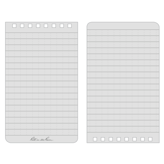 Rite in the Rain 3" x 5" Top Spiral Notebook - Black