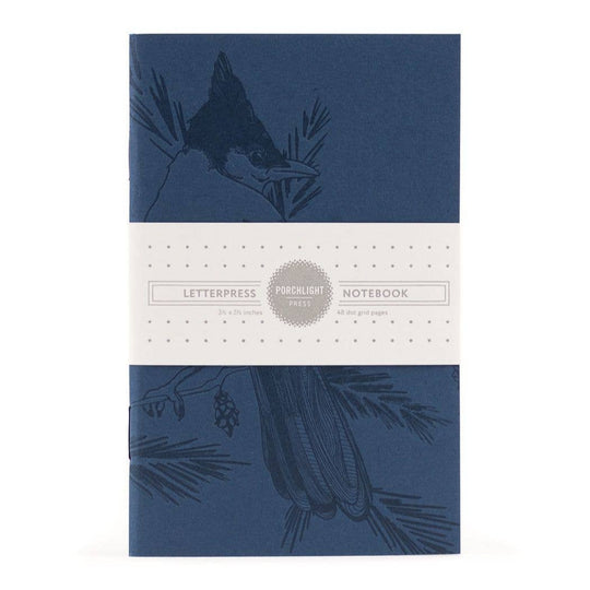 Stellar Jay Mono Birds -  Pocket Notebook: Plain Pages