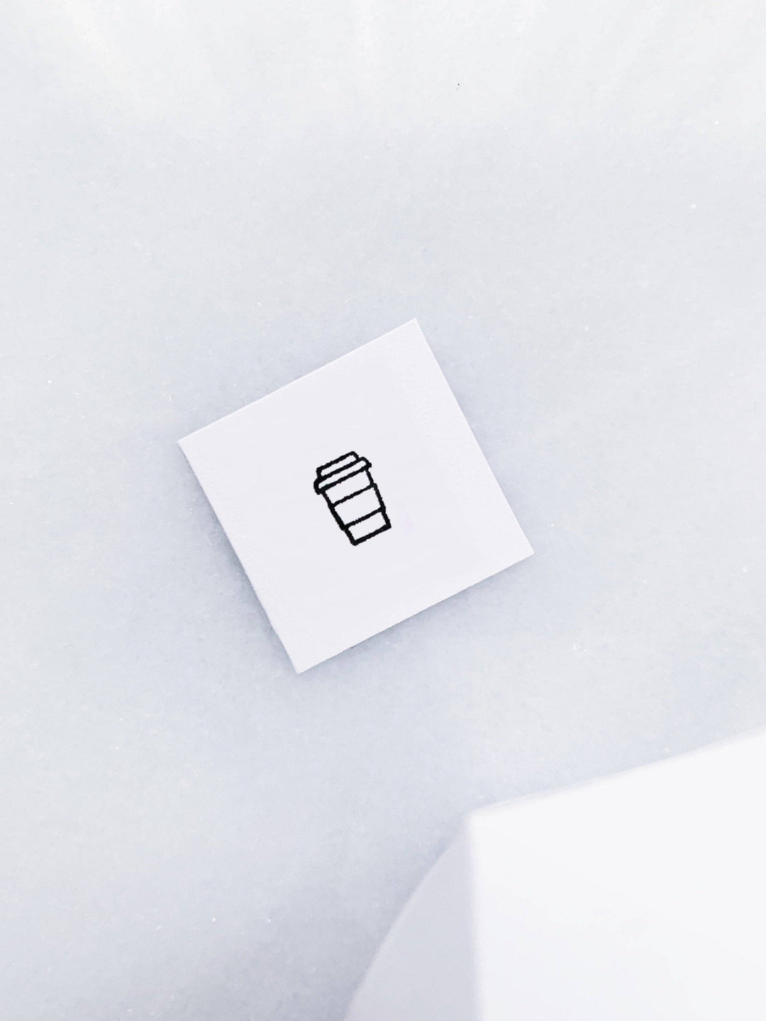 Latte Rubber Stamp • Small Coffee Stamp for Planners
