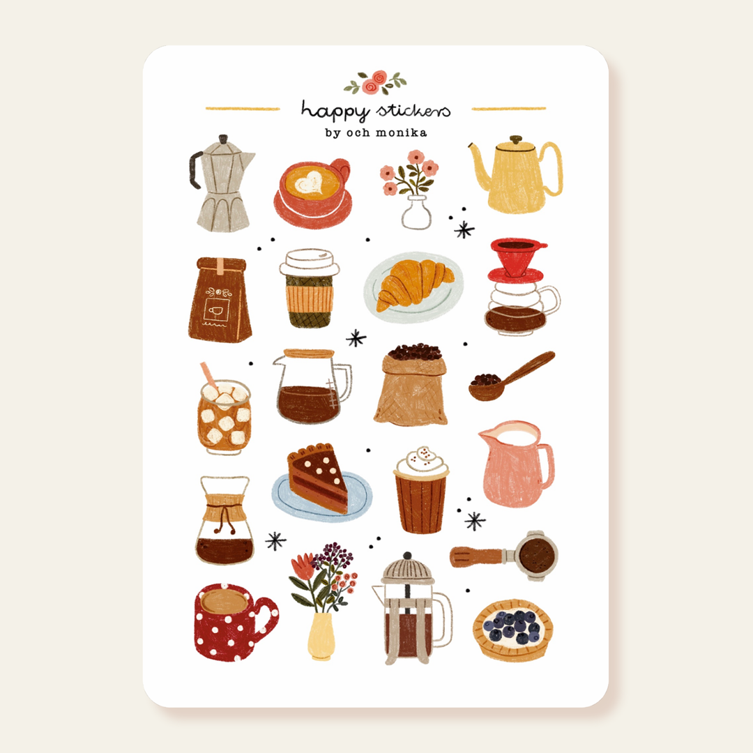 Coffee Time - Planner &amp; Journal Stickers | A6 Matte Paper