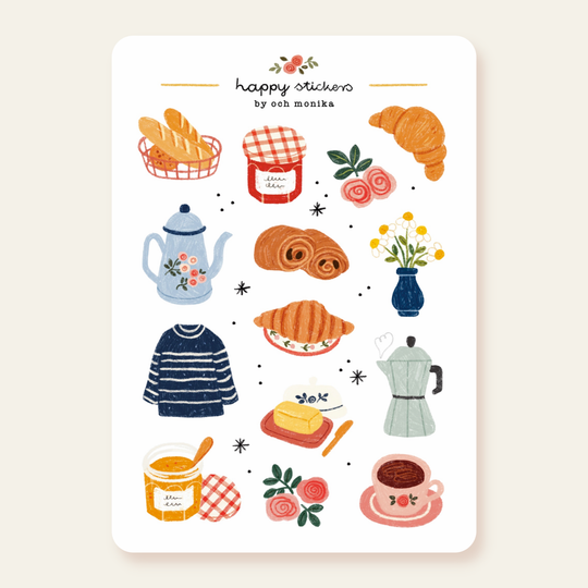 French Breakfast - Planner &amp; Journal Stickers | A6 Matte