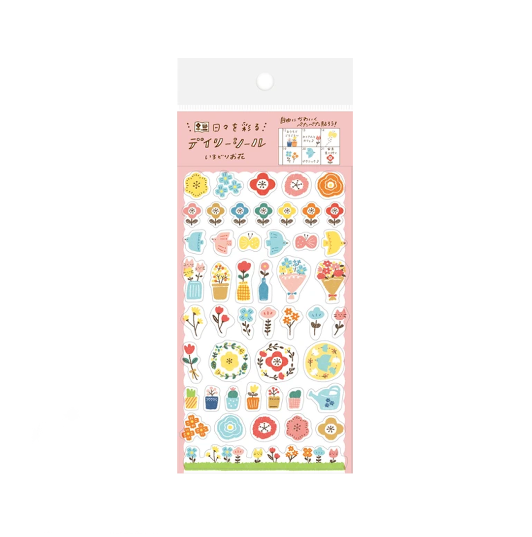FURUKAWA SHIKO Planner Stickers Watashi-Biyori Daily Sticker - Flowers