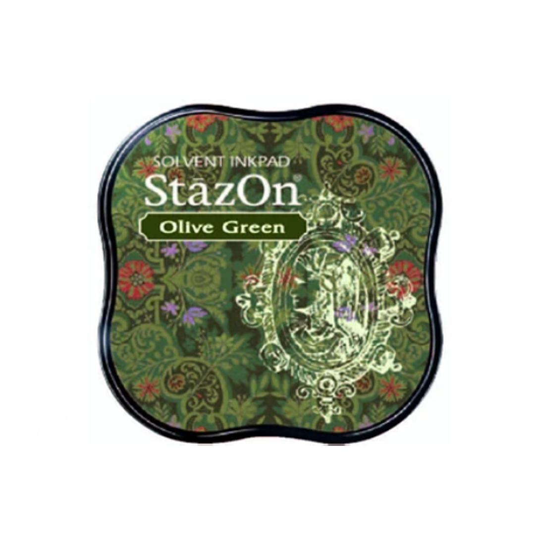 Tsukineko Stamp Stay On Midi - Olive Green