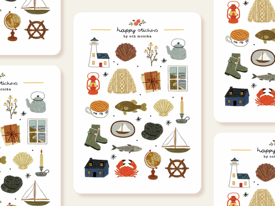 Lighthouse Keeper - Sticker Sheet | Coastal Planner Stickers