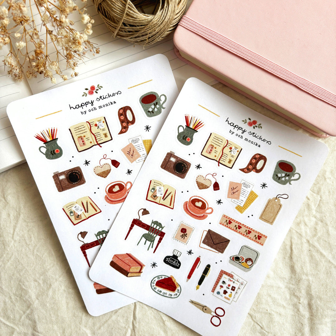 Cozy Journaling - Planner &amp; Journal Stickers |A6 Matte Paper