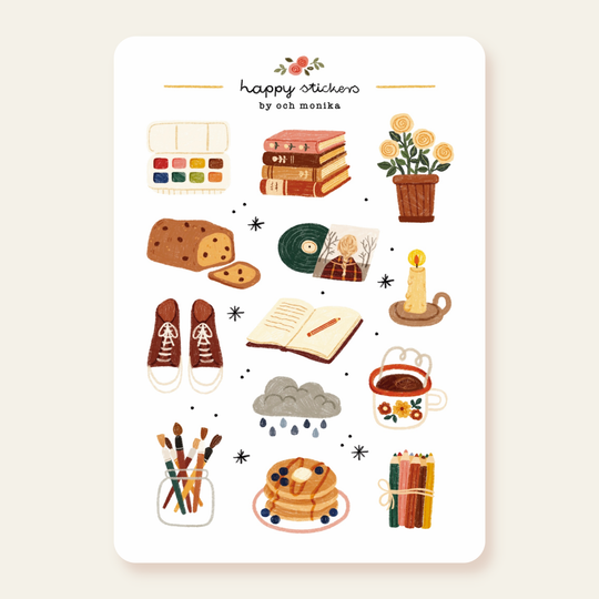 Rainy Morning - Planner &amp; Journal Stickers | A6 Matte Paper