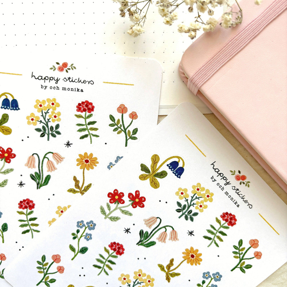 Flowers - Planner & Journal Stickers | A6 Matte Paper