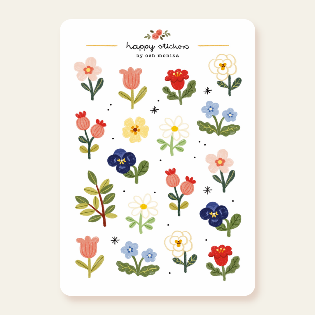 Floral - Planner &amp; Journal Stickers | A6 Matte Paper