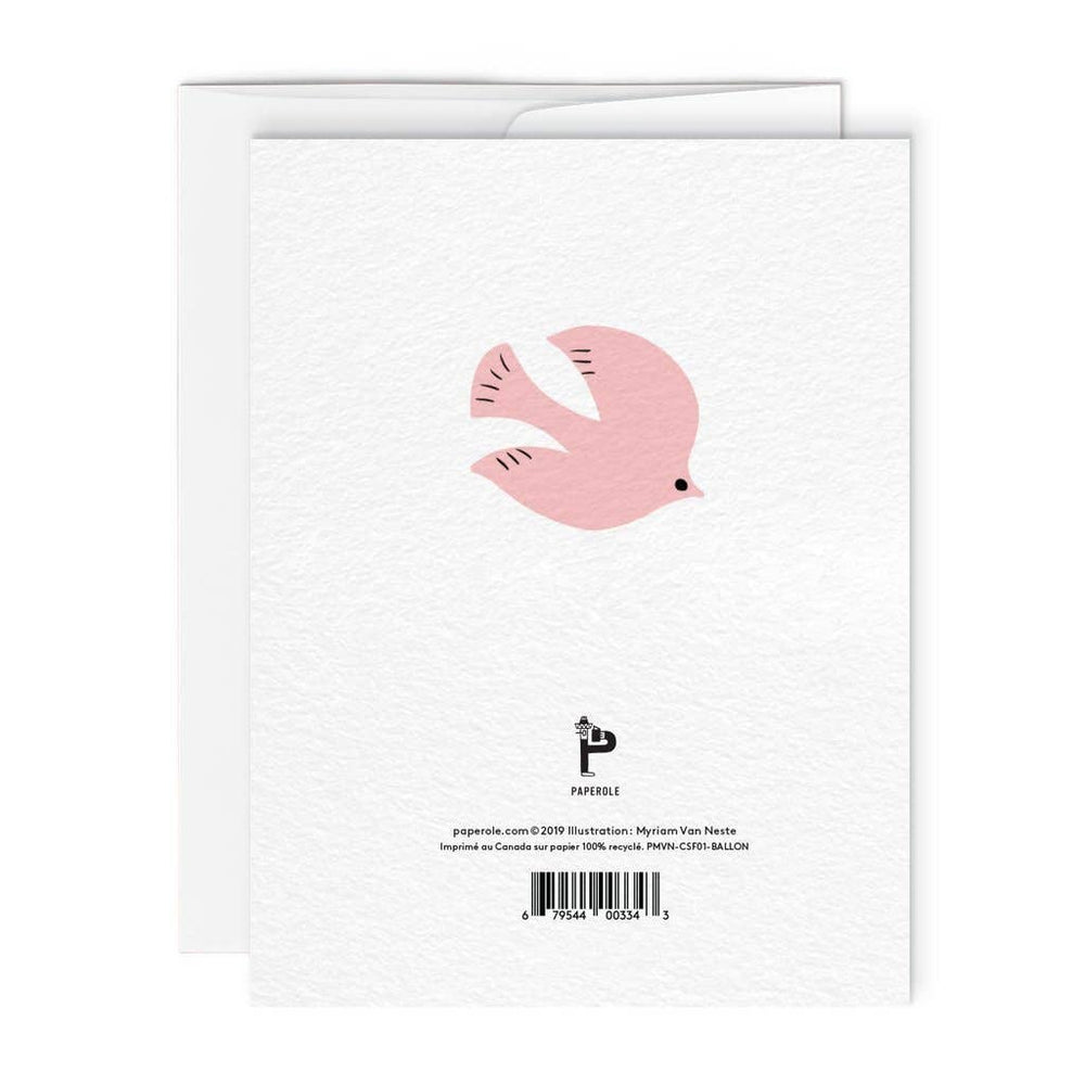 YELLOW BALLOON — Greeting card