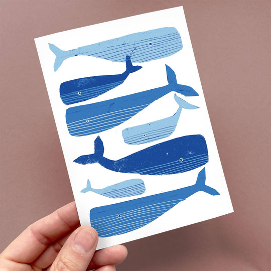 Greeting Card Pod of Whales