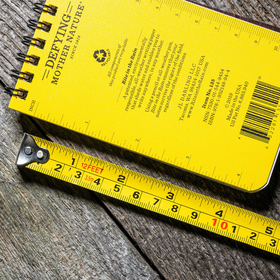 Rite in the Rain 3" x 5" Top Spiral Notebook - Yellow