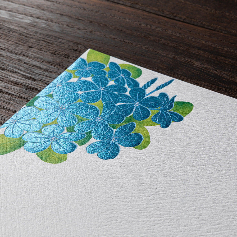 Midori Letter Pad 027 Foil Stamping Plumbago