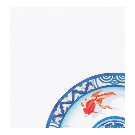 Midori Letter Pad 029 Silk-Printing Goldfish S2