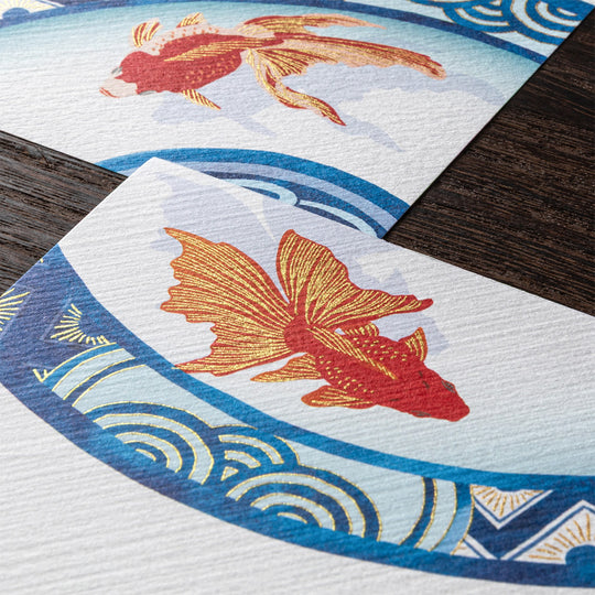Midori Letter Pad 029 Silk-Printing Goldfish S2