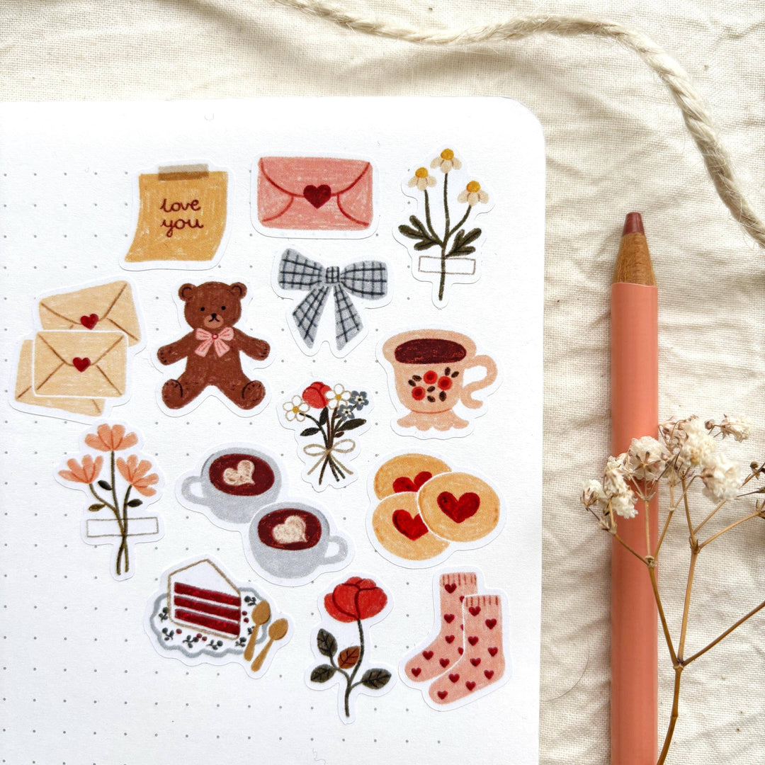 Sweet Love - Planner &amp; Journal Stickers | A6 Matte Paper