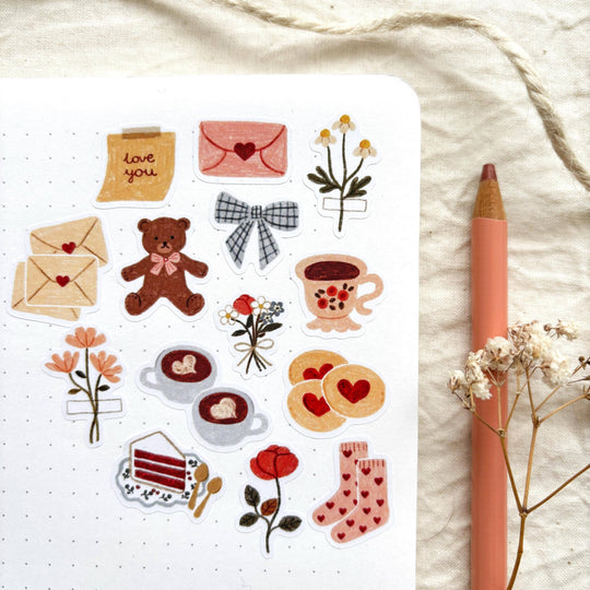 Sweet Love - Planner &amp; Journal Stickers | A6 Matte Paper