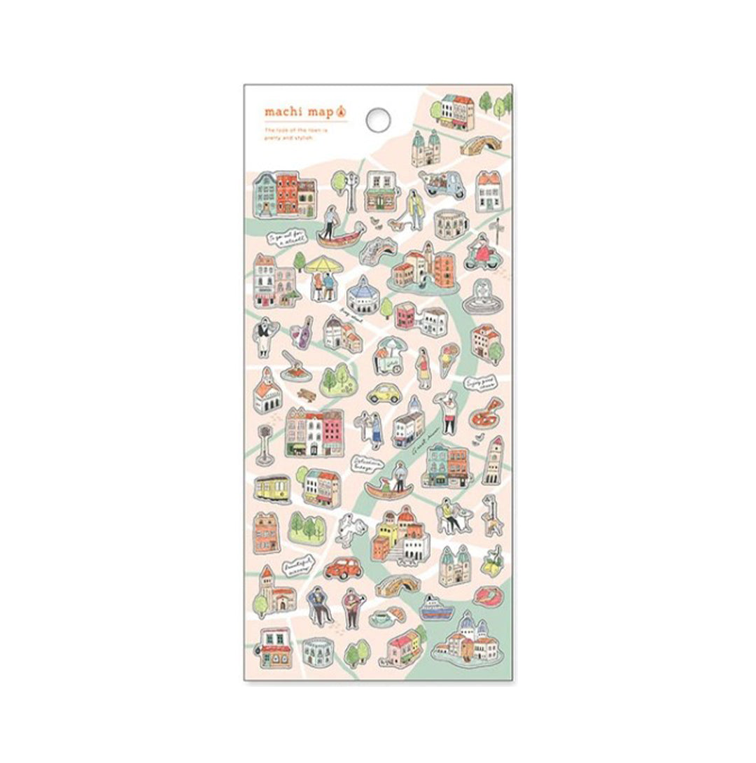 Mind Wave Stickers Machi Map Orange city