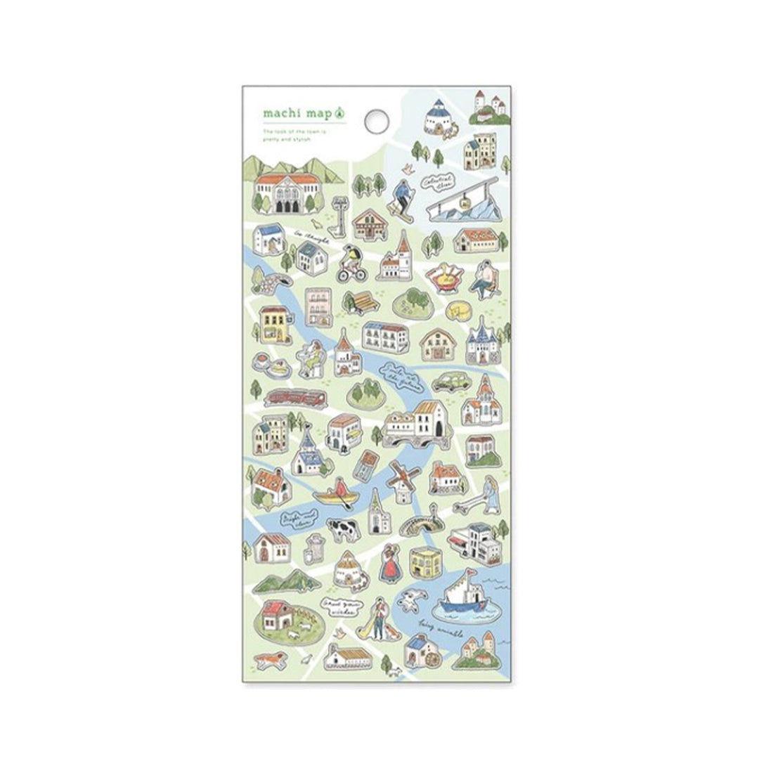 Mind Wave Stickers Machi Map Green city