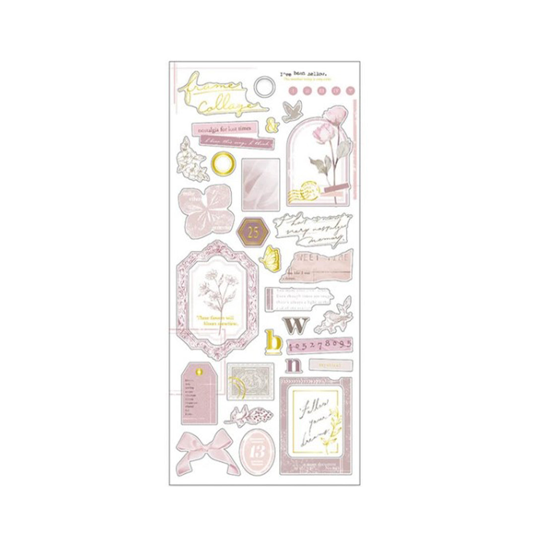 Mind Wave Stickers Frame Collage Pink