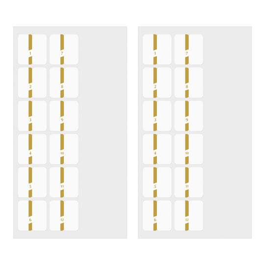 Midori Index Label Chiratto Number Gold