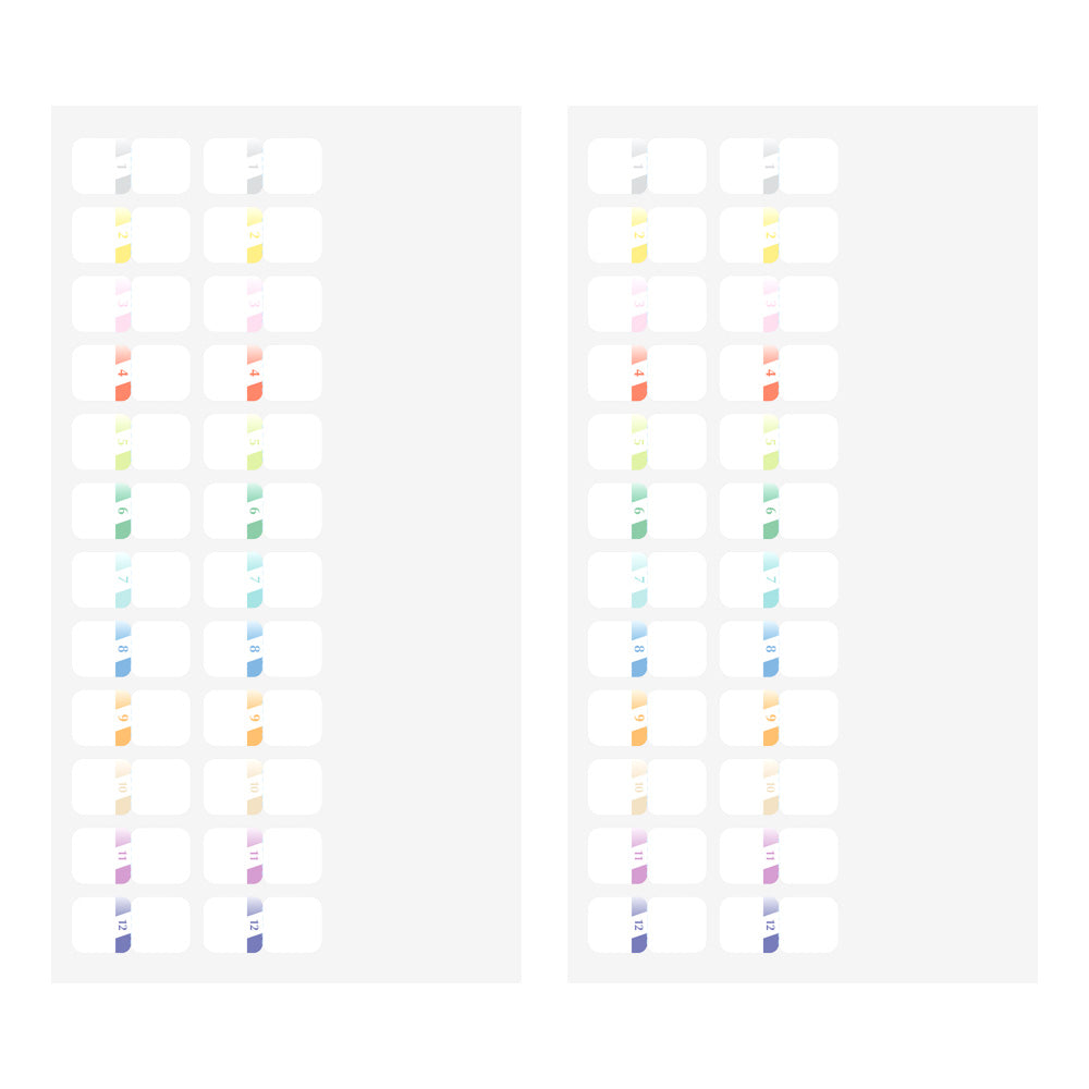 Midori Index Label Chiratto Number Color