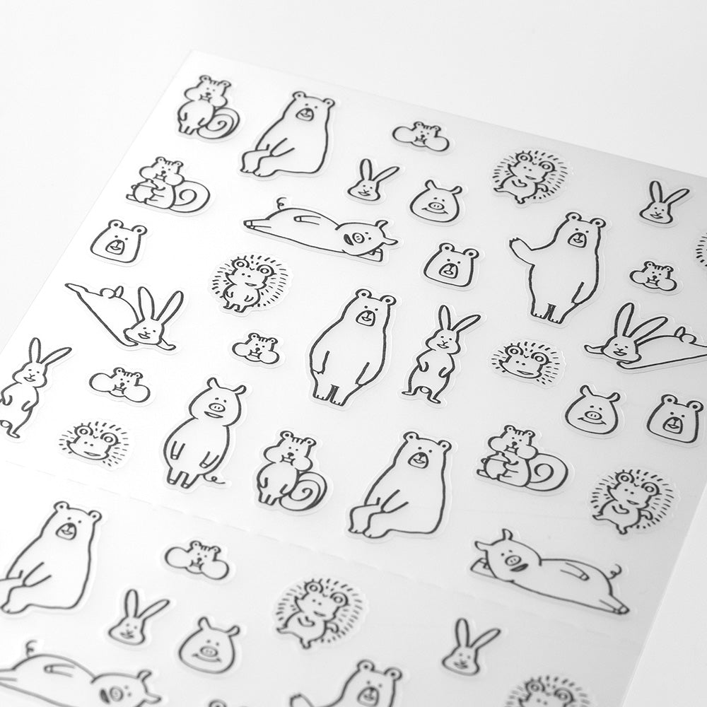 Midori Sticker 2590 Chat Forest Animals