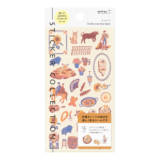 Midori Country Theme Motifs Sticker- Spain