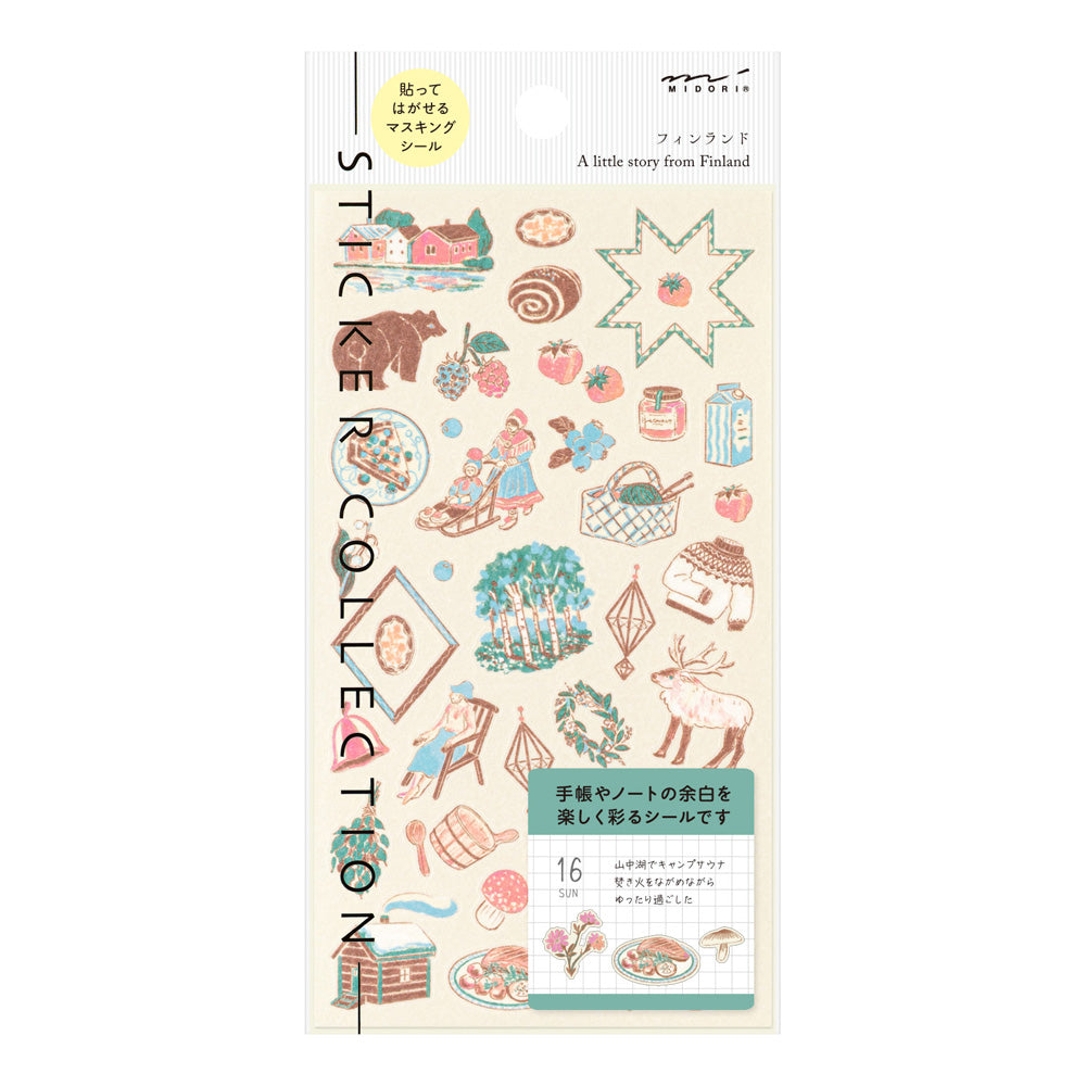 Midori Country Theme Motifs Sticker- Finland