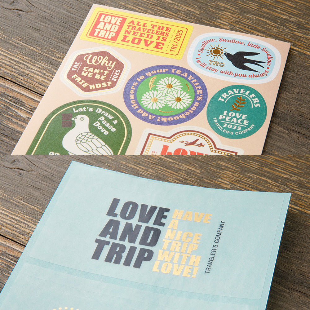 TRAVELER'S notebook 'Love and Trip' Customized Sticker Set for Diary 2025