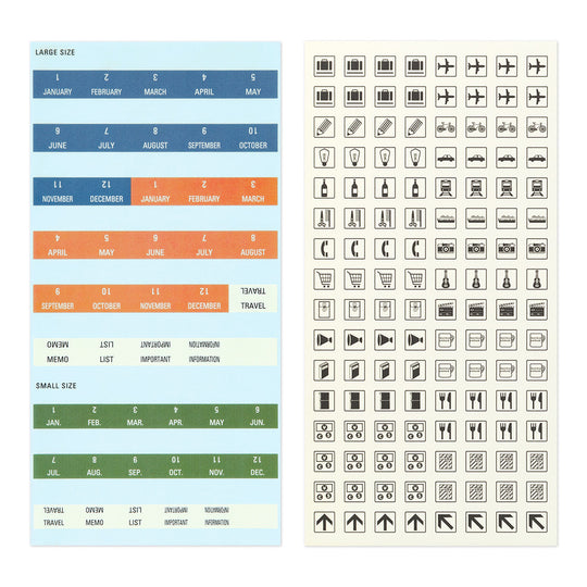 TRAVELER'S notebook Customized Sticker Set for Diary 2026