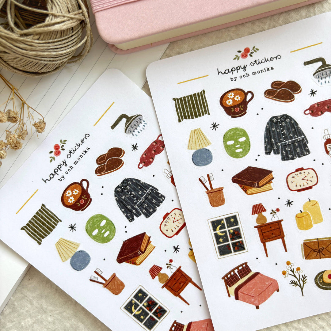 Good Night - Sticker Sheet | Night Routine Stickers