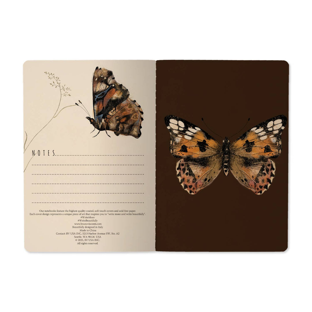 A5 Notebook - Butterflies on Blush 