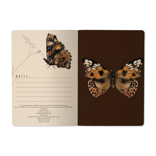 A5 Notebook - Butterflies on Blush 