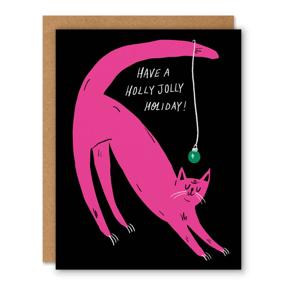 Holly Jolly Kitty - Holiday Greeting Card