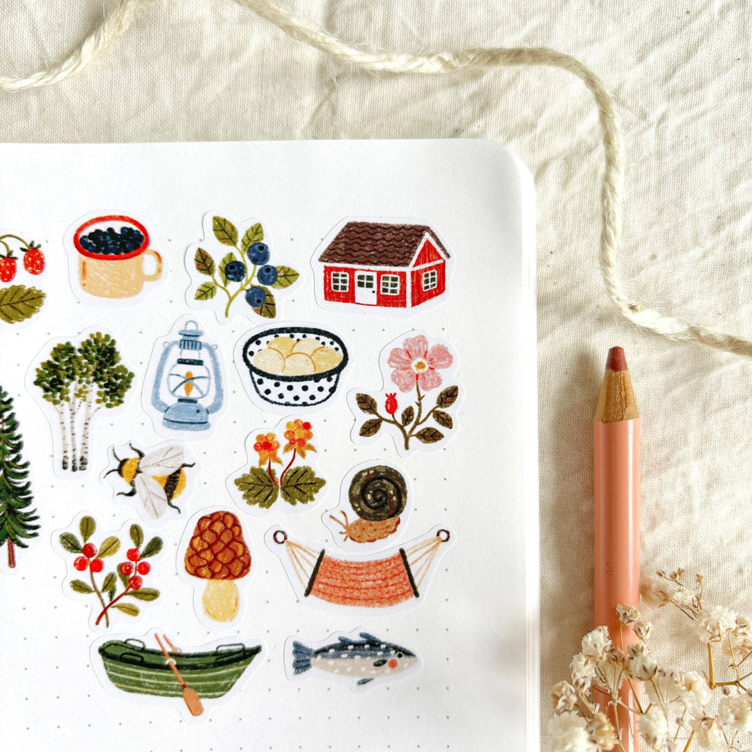 Summer Cottage - Planner &amp; Journal Stickers | A6 Matte Paper