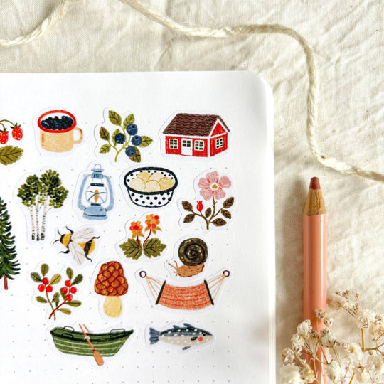 Summer Cottage - Planner &amp; Journal Stickers | A6 Matte Paper