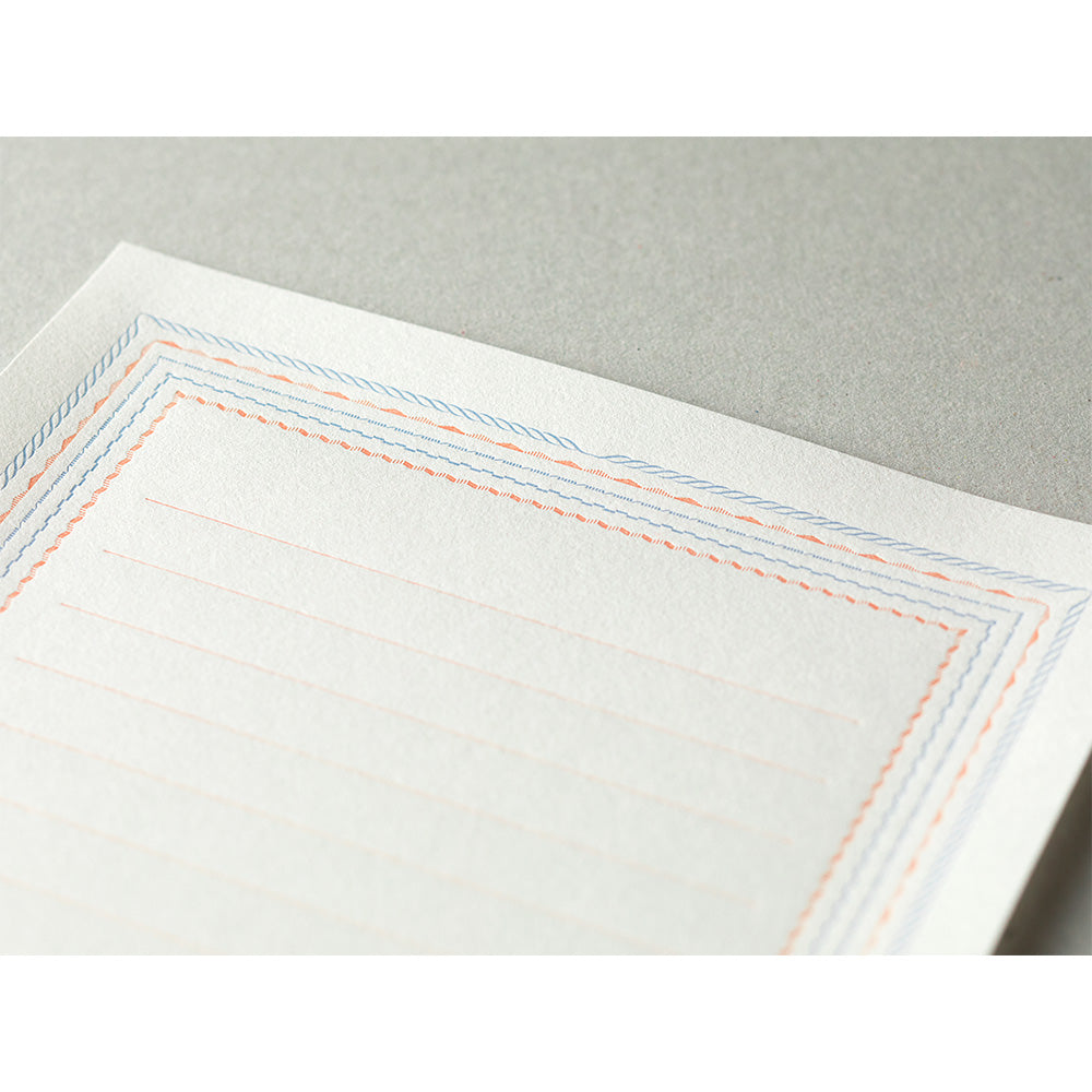Midori Letter Set 463 Press Frame Blue