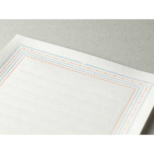 Midori Letter Set 463 Press Frame Blue