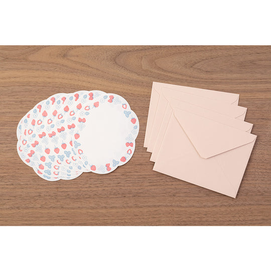 Letter Set 491 Letterpress Die-cut Strawberry