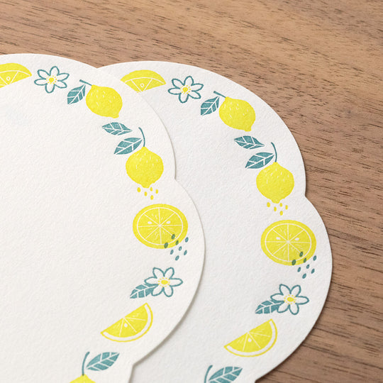 Letter Set 492 Letterpress Die-cut Lemon
