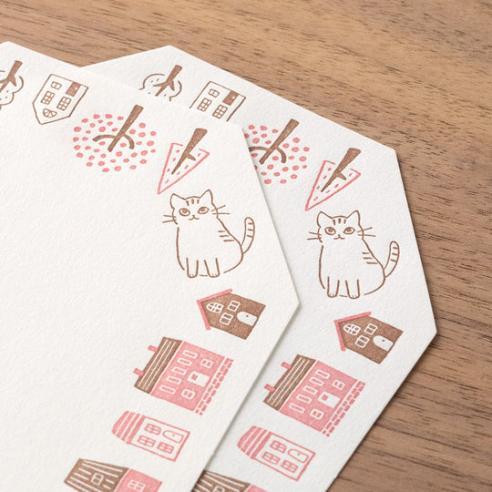 Letter Set 493 Letterpress Die-cut Cat