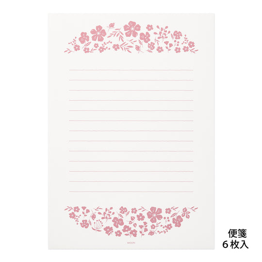 Letter Set Foil-stamped Envelopes Flowers