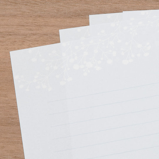 Letter Set Foil-stamped Envelopes Gypsophila / Baby’s Breath