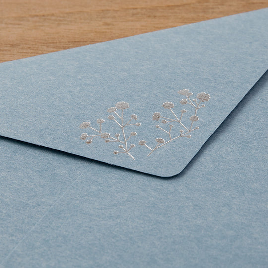 Letter Set Foil-stamped Envelopes Gypsophila / Baby’s Breath