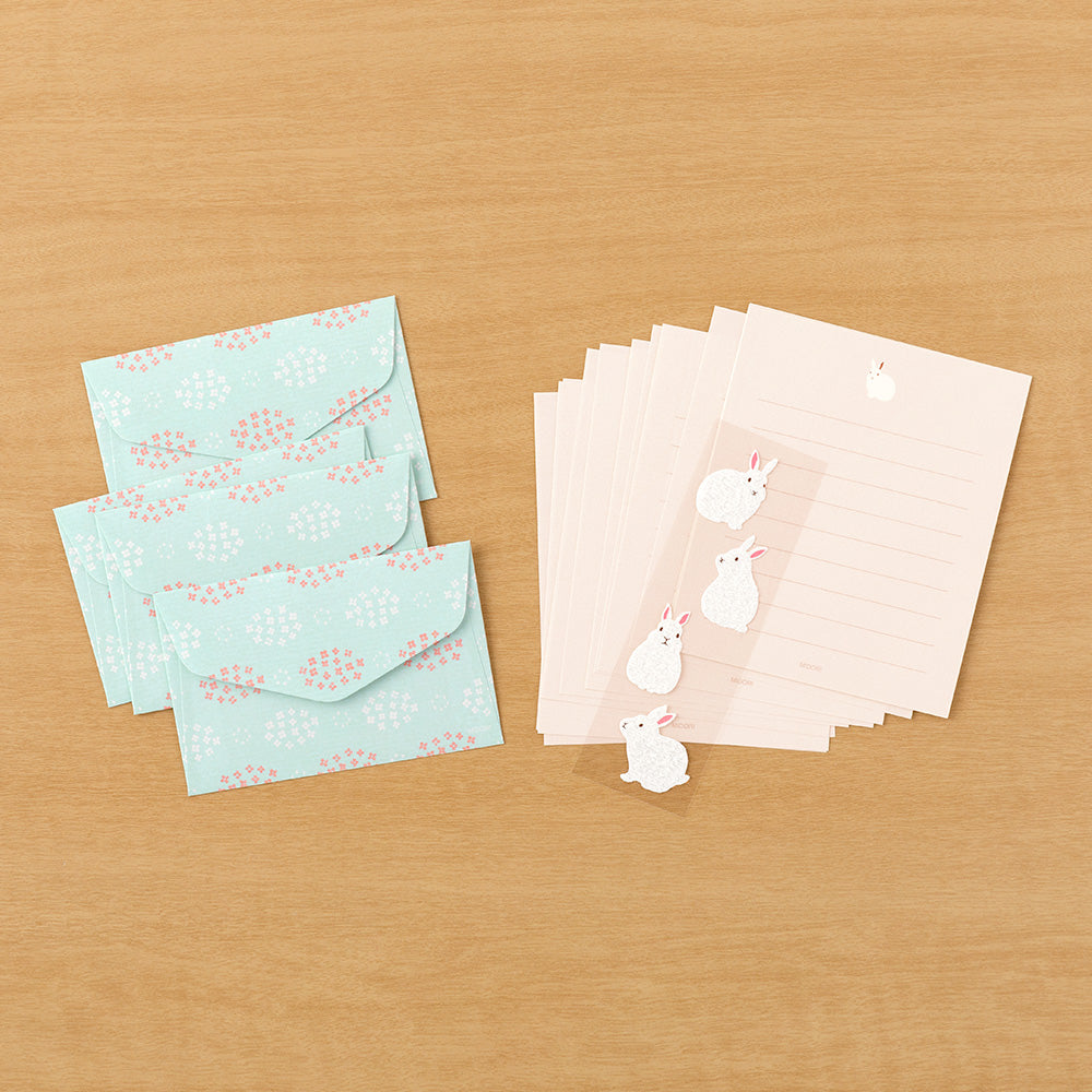 Mini Letter Set with Stickers Rabbit A