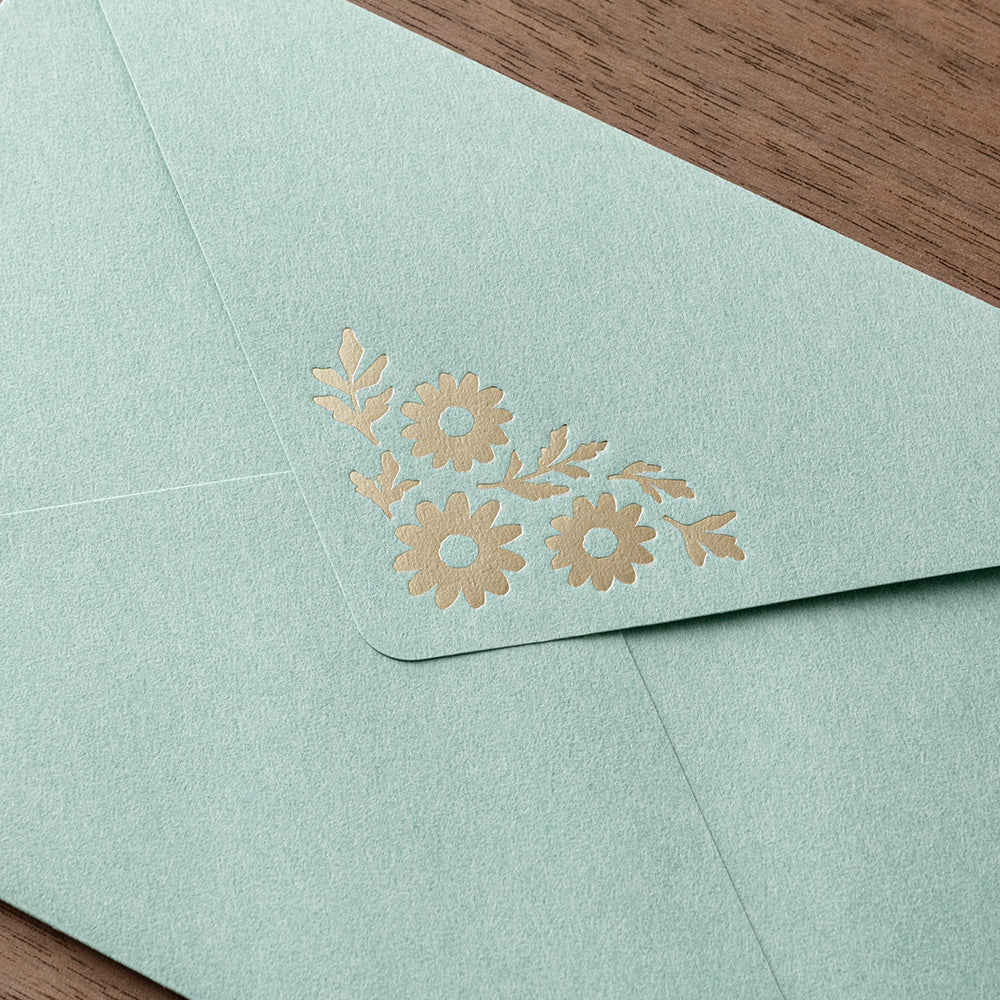 Letter Set Foil-stamped Envelopes Marguerite Daisy