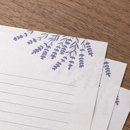 Midori Letter Set 516 Foil-stamped Envelopes Lavender