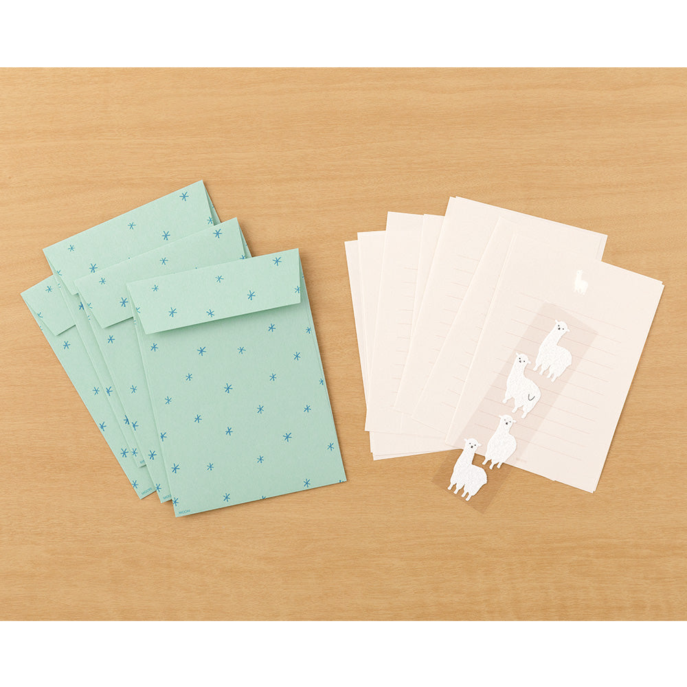 Midori Letter Set with Stickers 636 Alpaca B